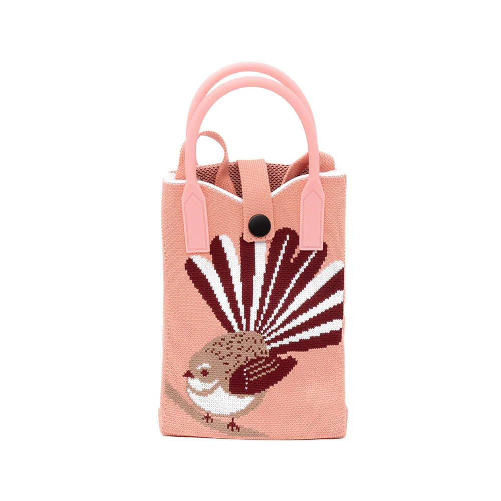 100% NZ Mini Cross Body Bag Pīwakawaka Pink