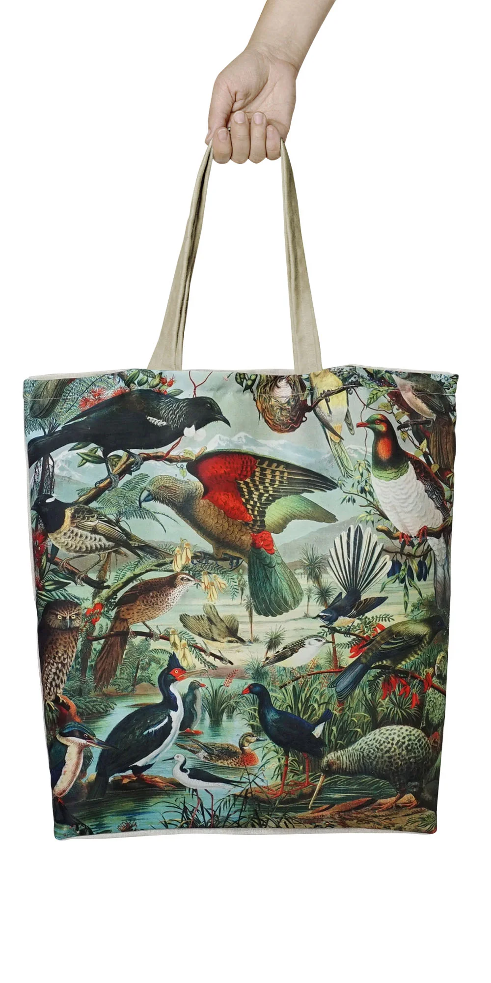 100% NZ Shopping Bag Native Birds - Image 2