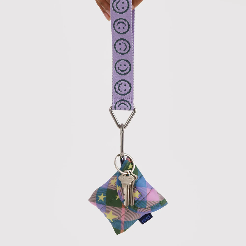 Baggu Logo Keychain Lilac  Happy - Image 3