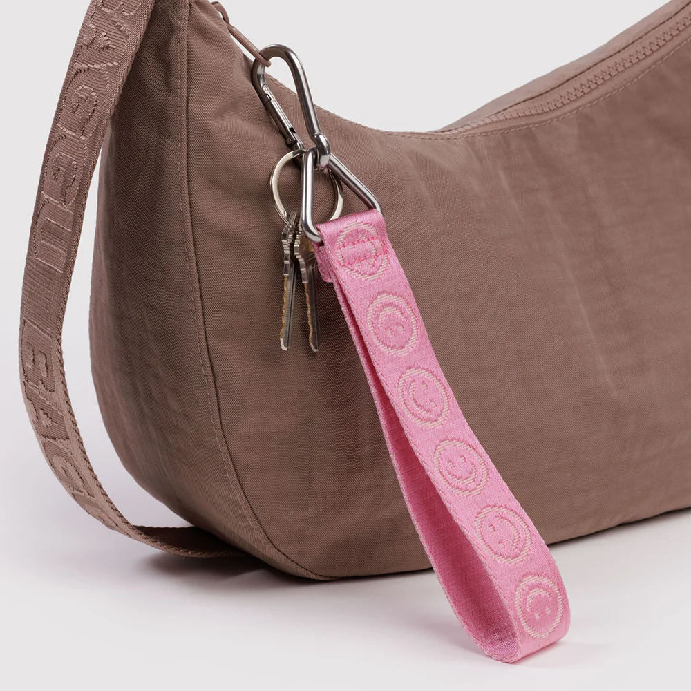 Baggu Logo Keychain Pink Happy - Image 2