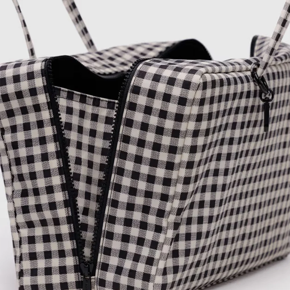 Baggu Medium Nylon Bowler Bag Gingham - Image 3