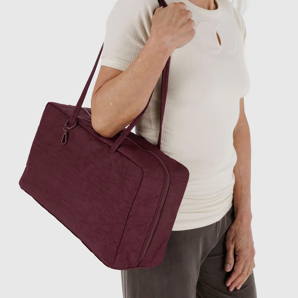 Baggu Medium Nylon Bowler Bag Mahogany - Image 2