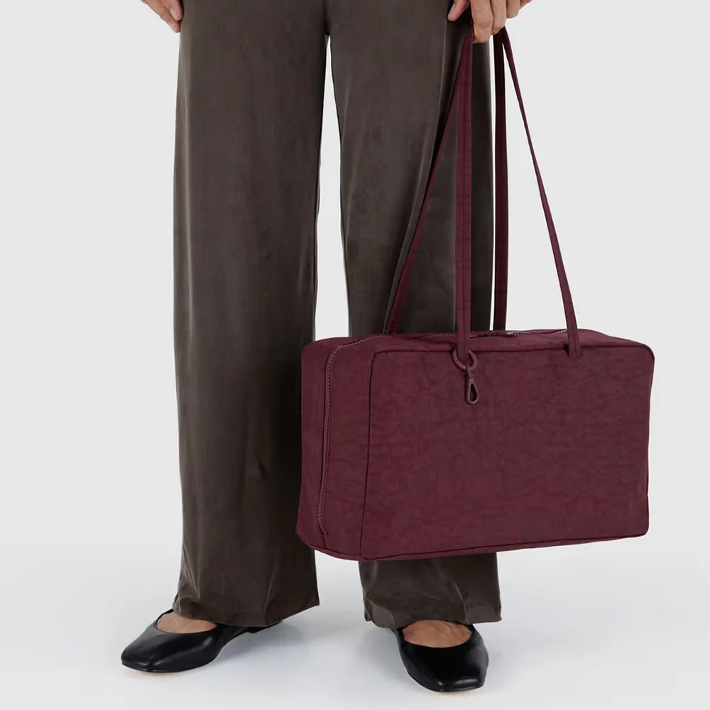 Baggu Medium Nylon Bowler Bag Mahogany - Image 3