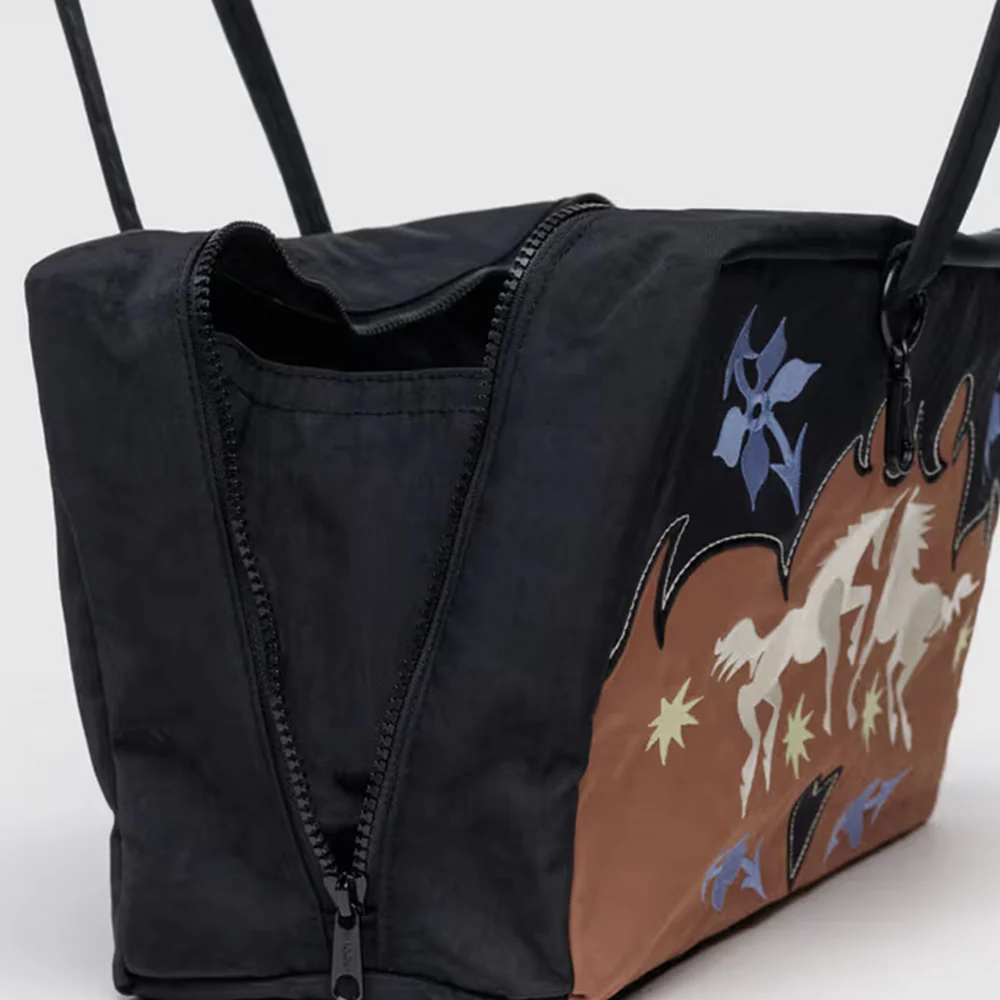 Baggu Medium Nylon Bowler Bag Western Appliqué - Image 5