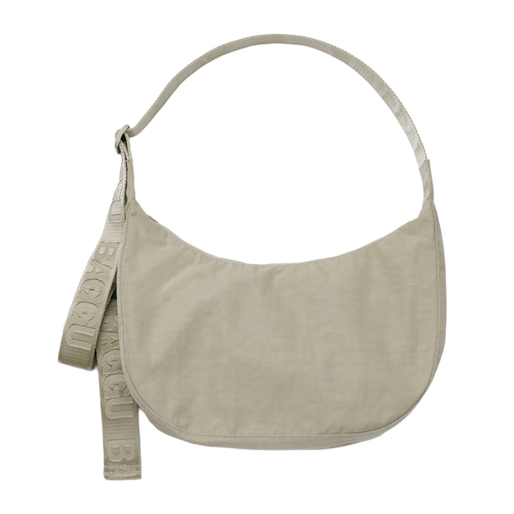 Baggu Medium Nylon Crescent Bag Celadon