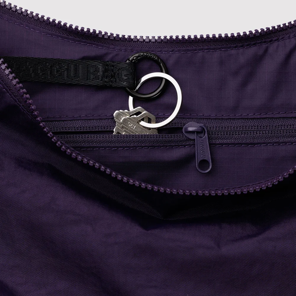 Baggu Medium Nylon Crescent Bag Fig - Image 2