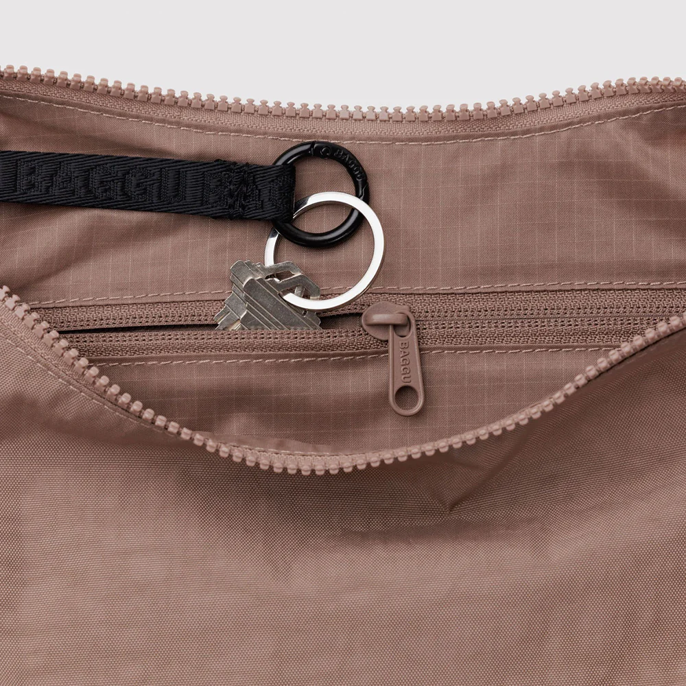 Baggu Medium Nylon Crescent Bag Toasted Almond - Image 2