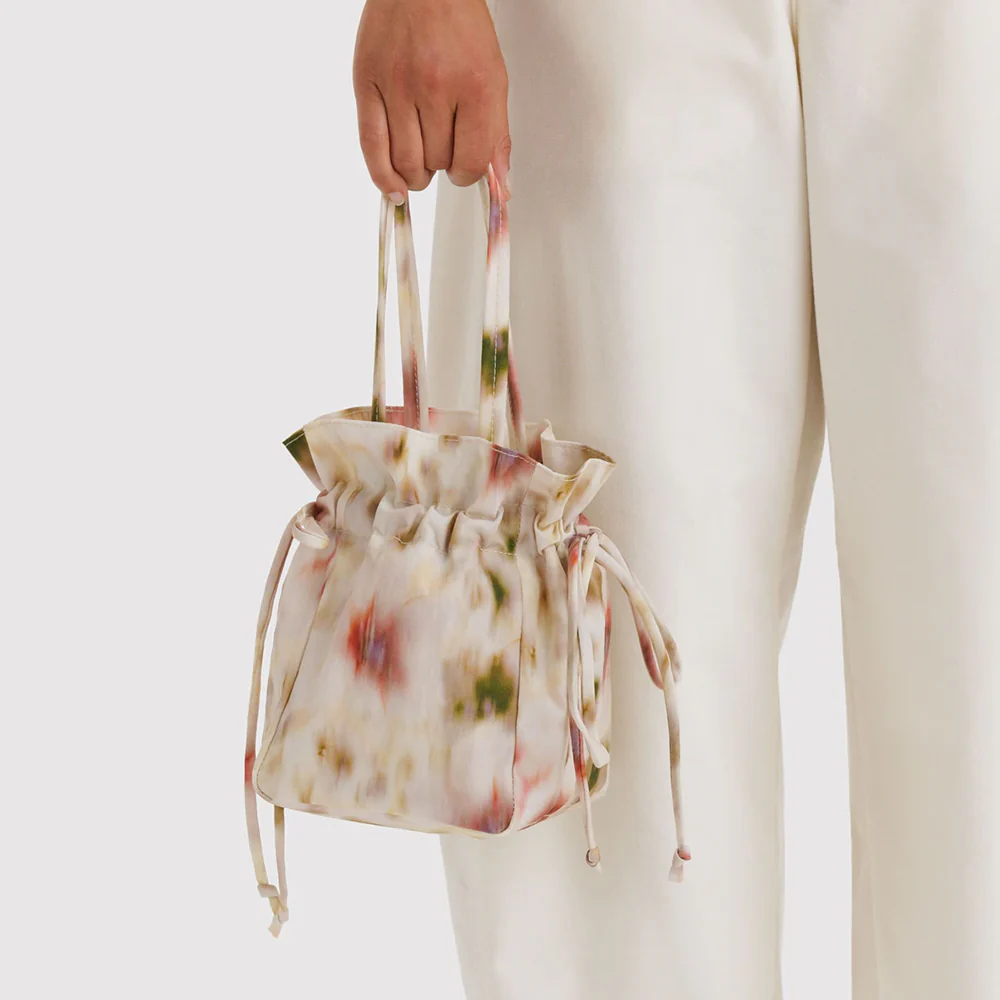 Baggu Nylon Drawstring Bag Abstract Floral - Image 4