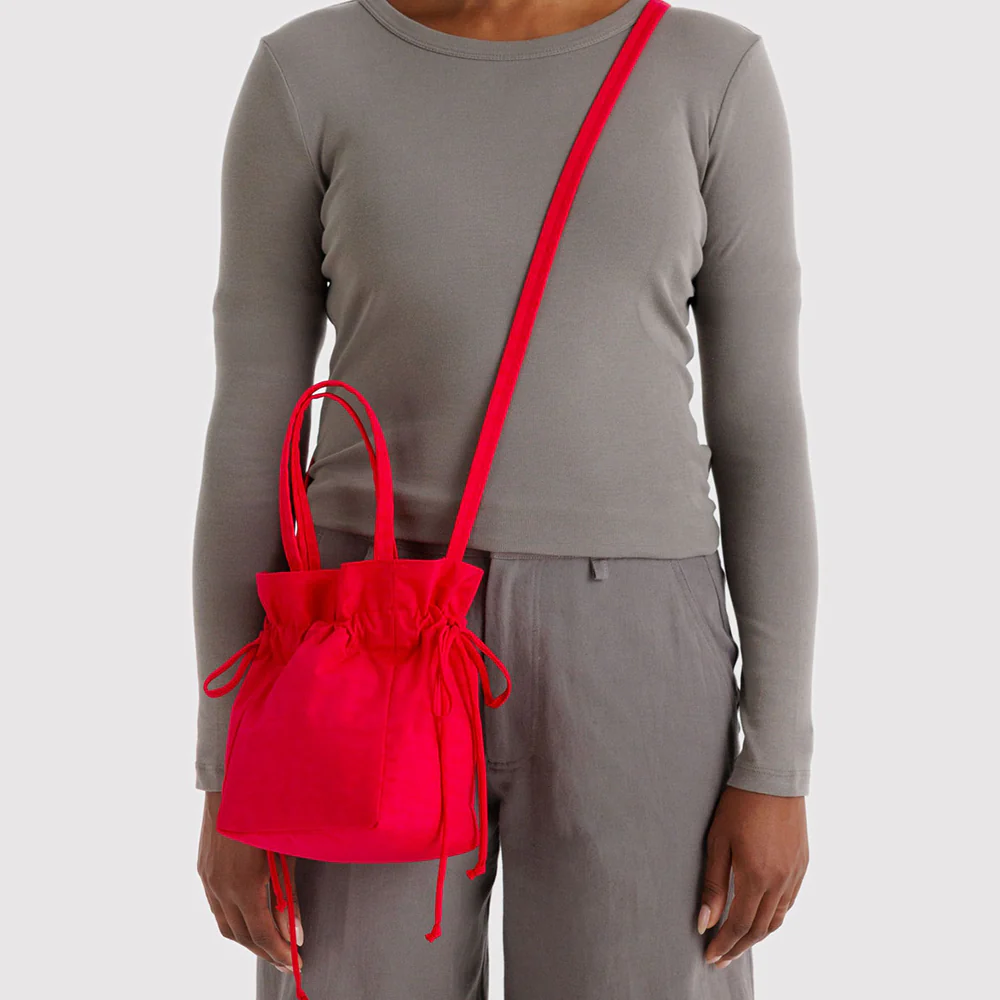 Baggu Nylon Drawstring Bag Candy Apple - Image 2