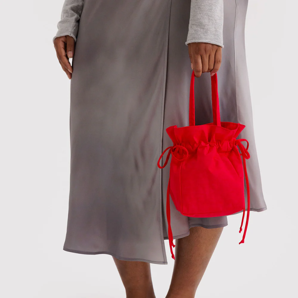 Baggu Nylon Drawstring Bag Candy Apple - Image 3