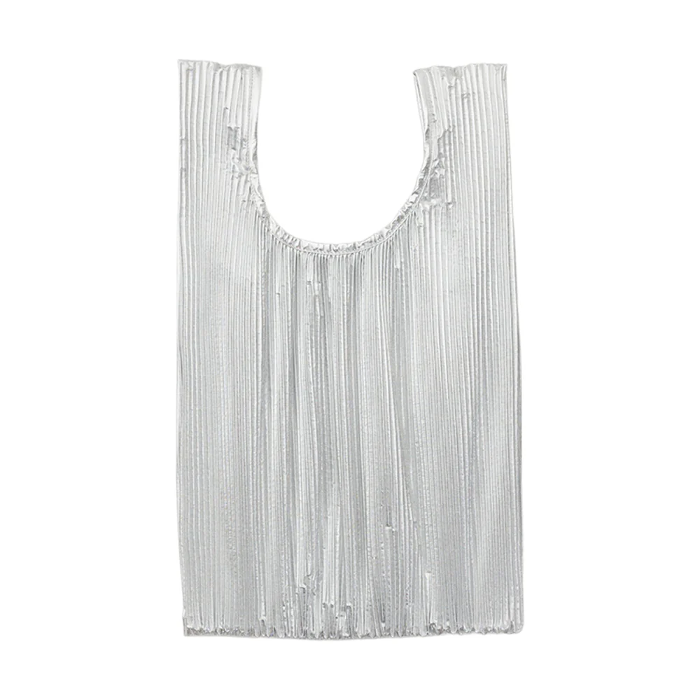 Baggu Pleated Baby Reusable Bag Chrome Metallic