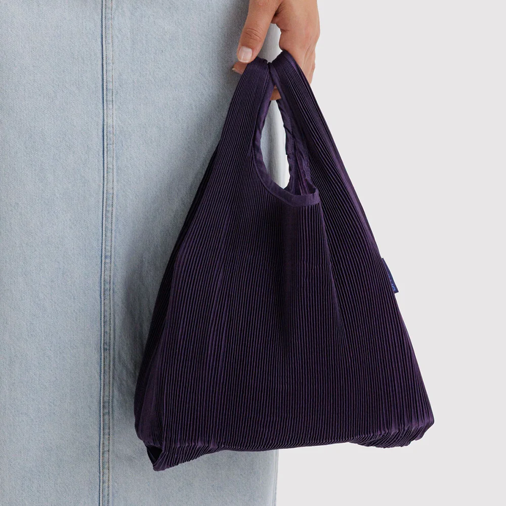 Baggu Pleated Baby Reusable Bag Fig - Image 2