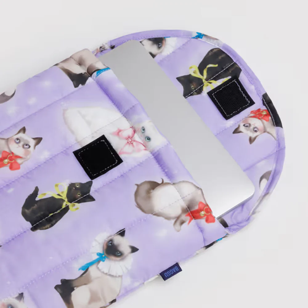 Baggu Puffy Laptop Sleeve 13/14 inch Fancy Cats - Image 2