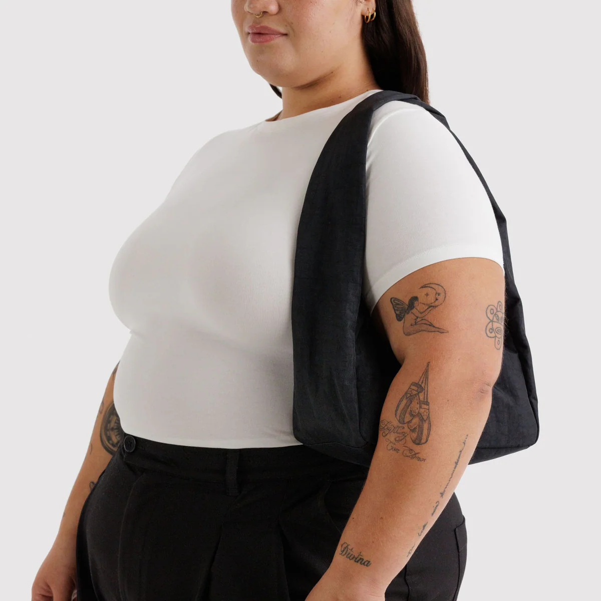 Baggu Small Nylon Meringue Bag Black - Image 4
