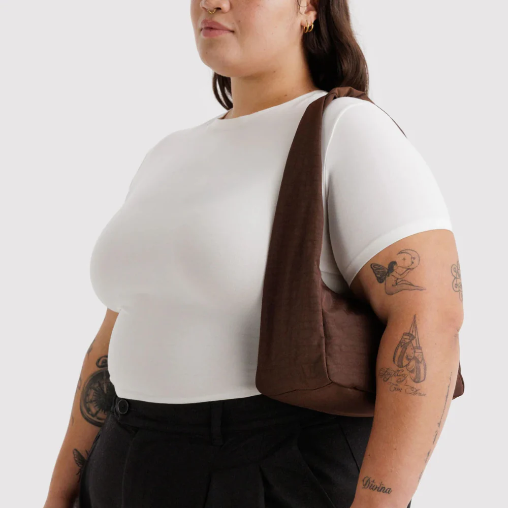 Baggu Small Nylon Meringue Bag Coffee - Image 3