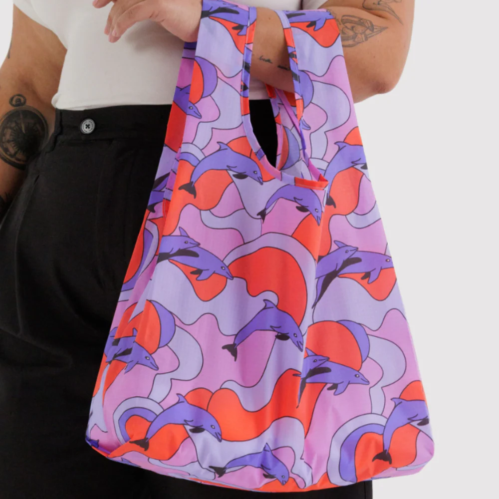 Baggu Standard Reusable Bag Dolphins - Image 2