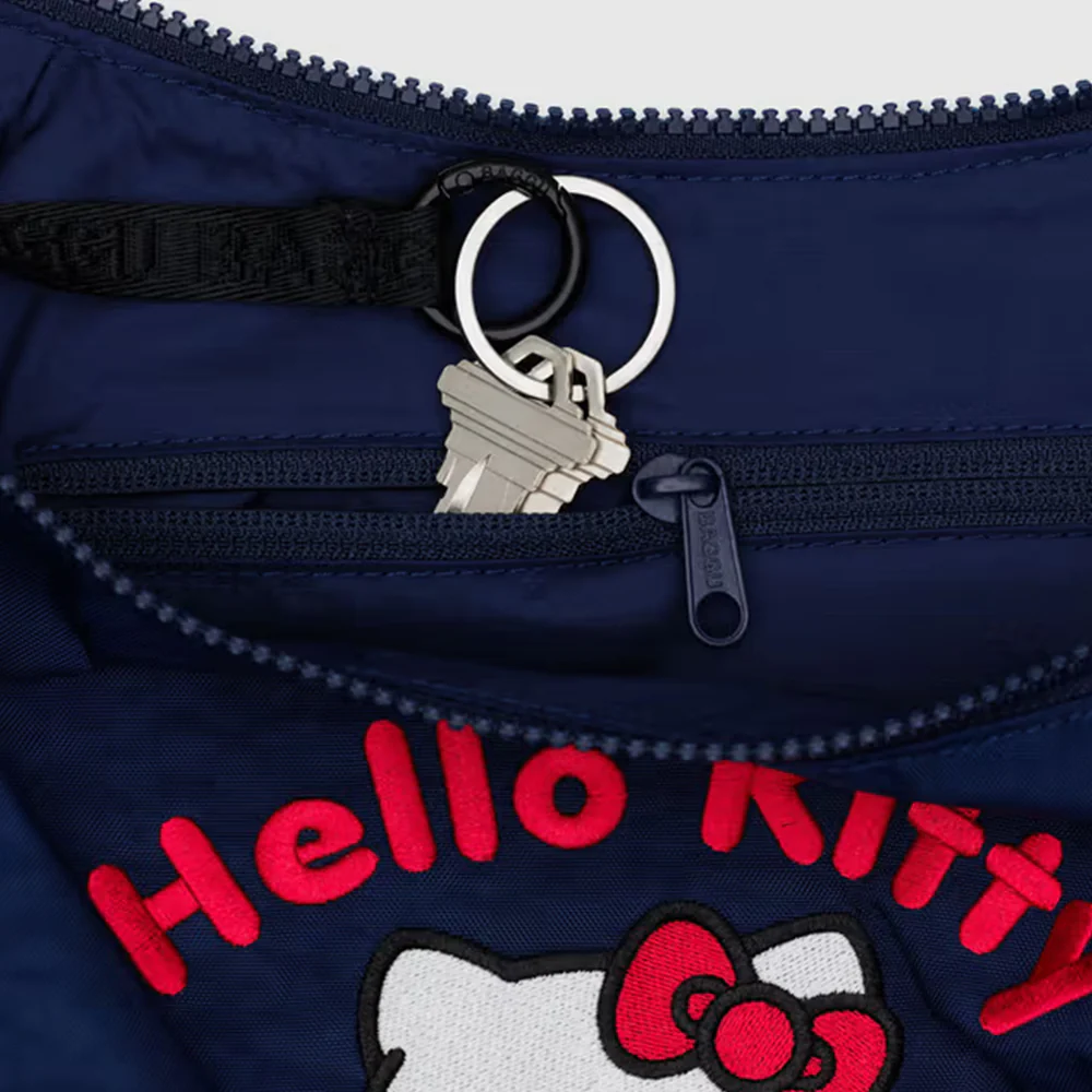 Baggu x Hello Kitty Medium Nylon Crescent Bag Embroidered Hello Kitty & Teddy - Image 3