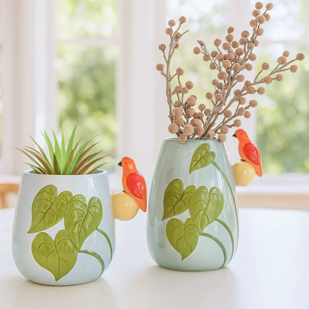 Ceramic Madagascar Vase Blue - Image 2