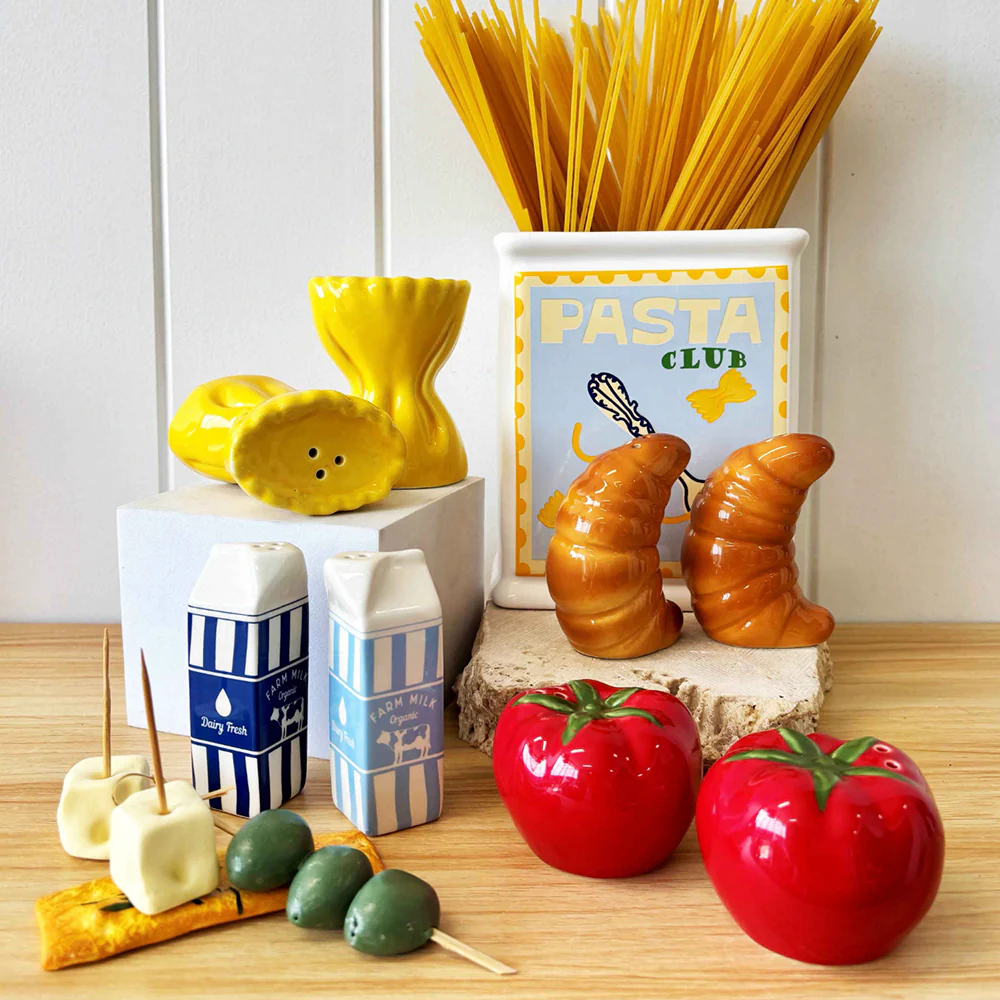 Ceramic Tomato Salt and Pepper Shakers - Image 2
