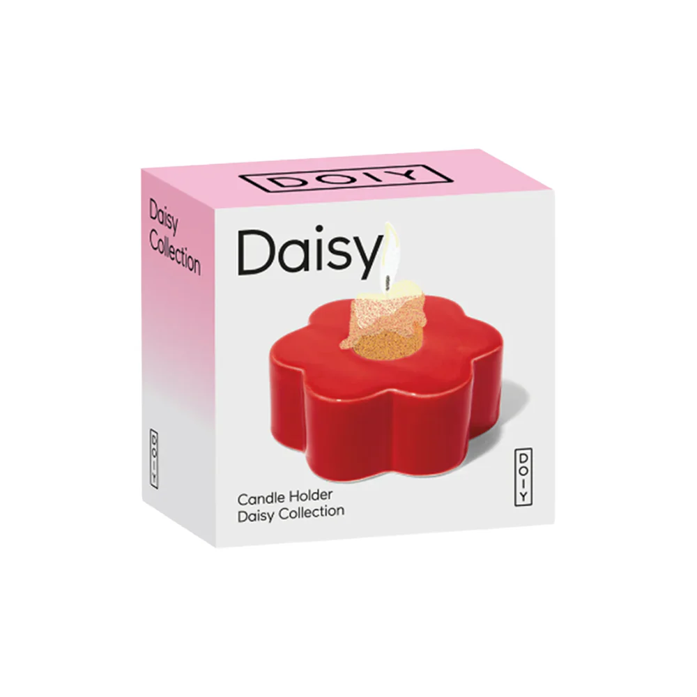 Dioy Daisy Candle Holder Red - Image 4