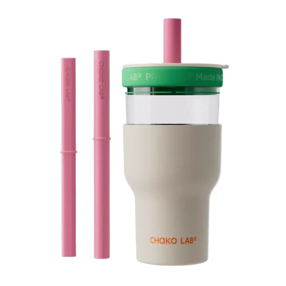 Chako Lab Dual layer Tumbler White Green