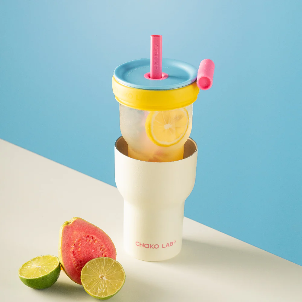 Chako Lab Dual layer Tumbler Yellow Blue - Image 2