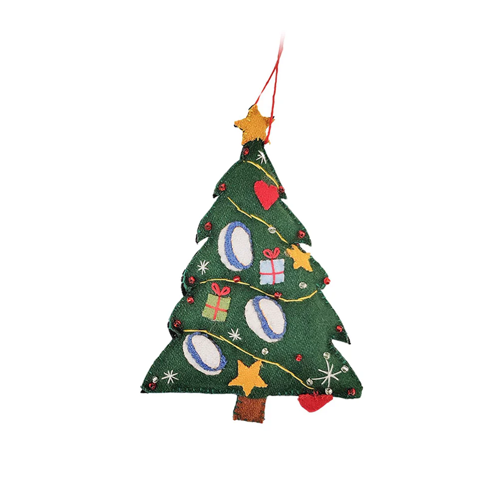 Fabric Stitched Christmas Decoration Tree Assorted - Image 3