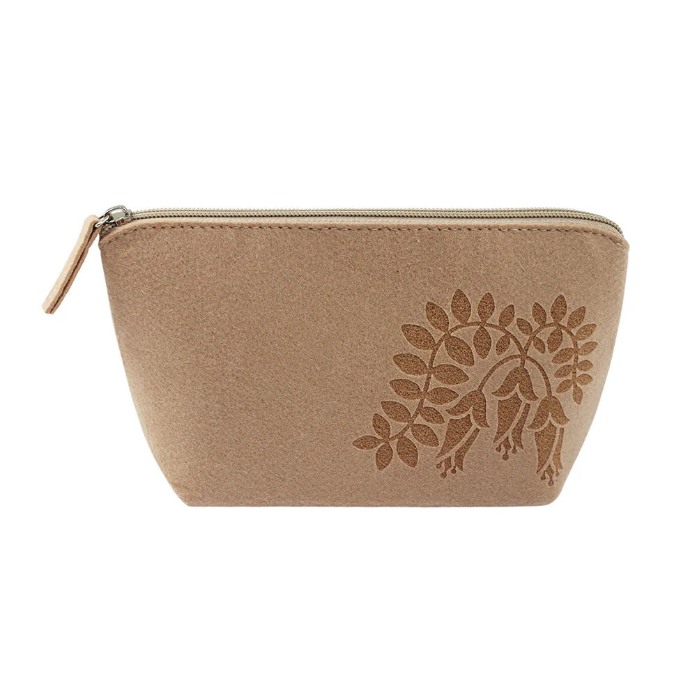 Felt Cosmetic Bag KÅwhai Medium Tan