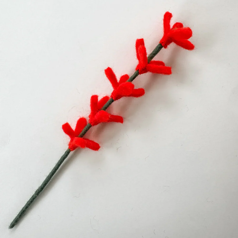 Felted Wool flower Stem - Image 4