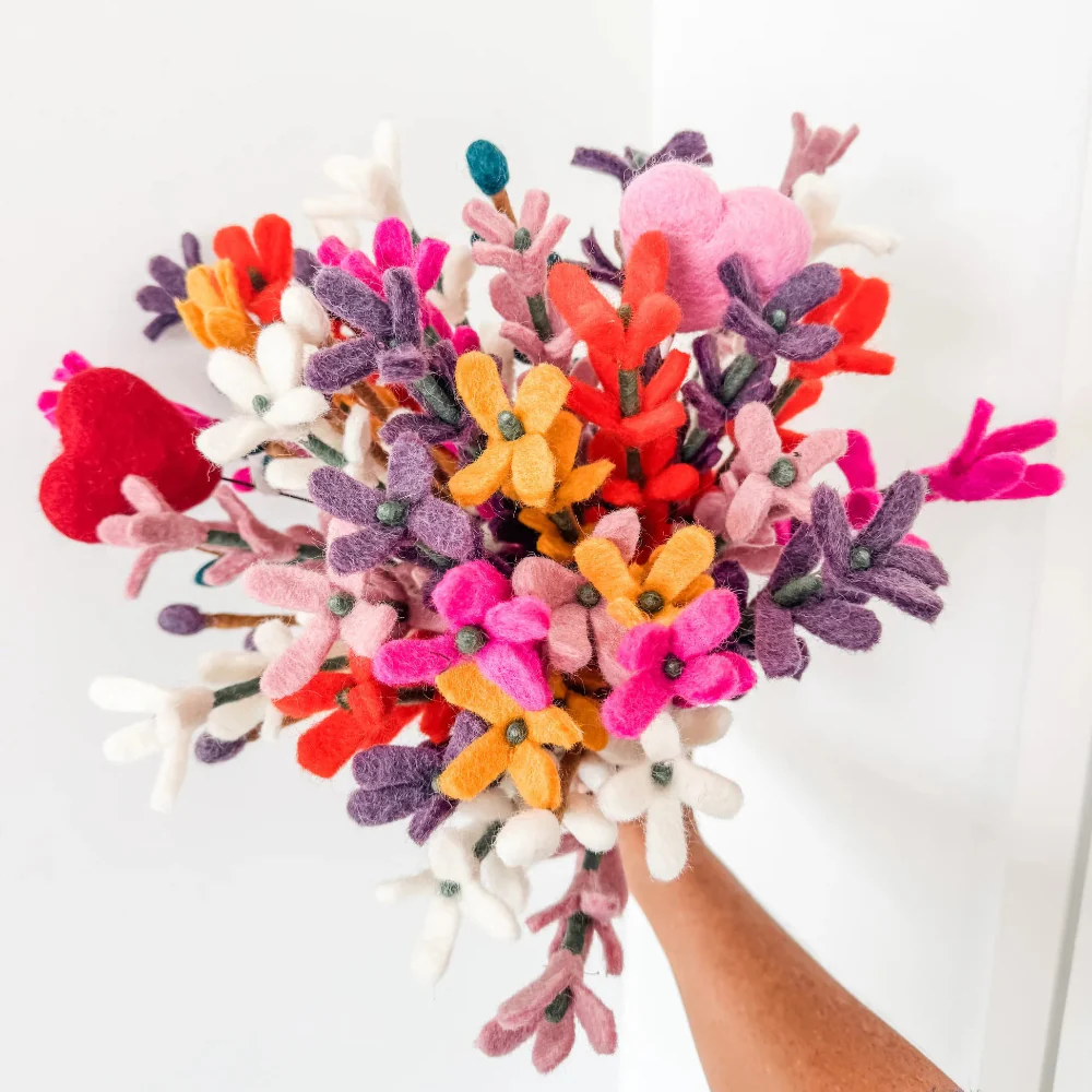 Felted Wool flower Stem - Image 7