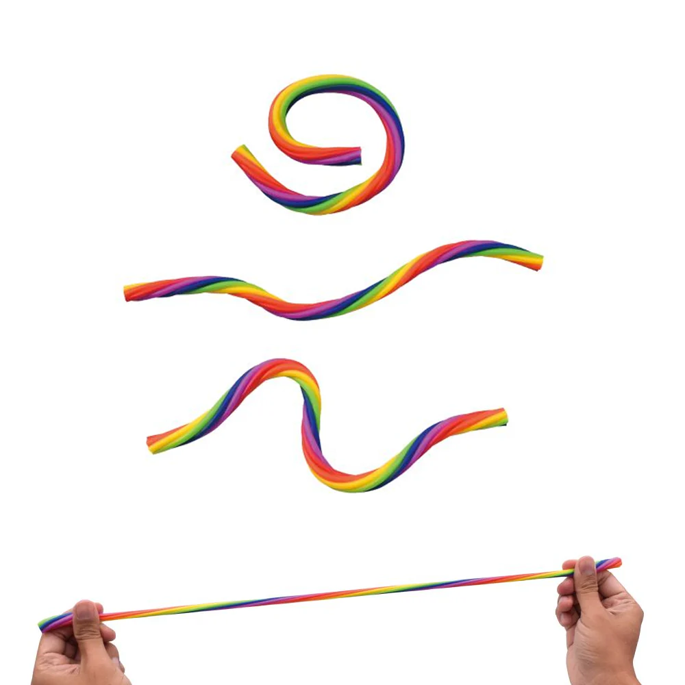Fidget Noodle Stretchy Rainbows Pack of 3 - Image 2