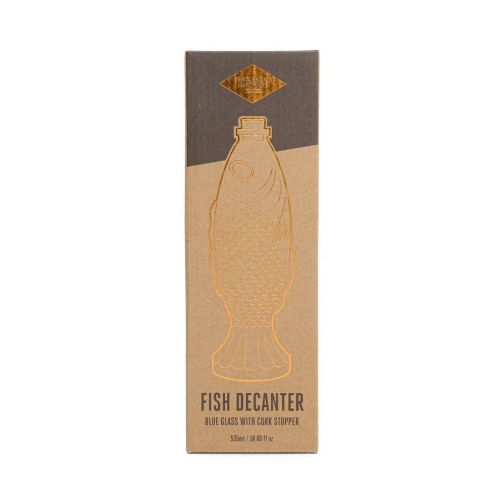 Fish Decanter Blue Glass Bottle - Image 5