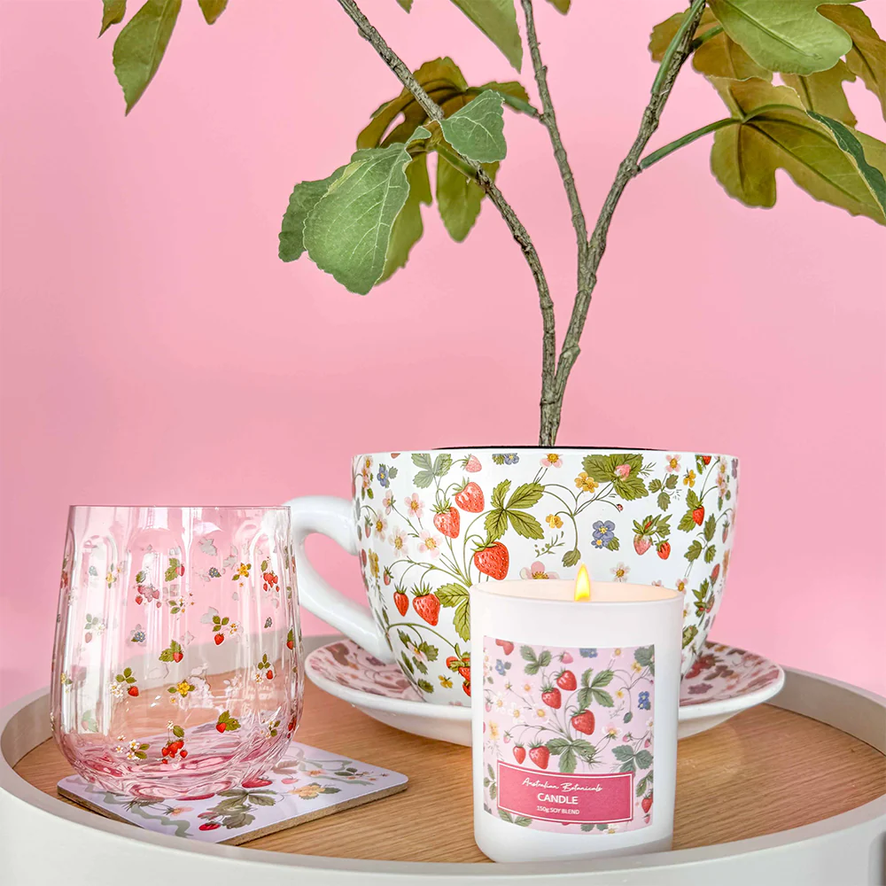 Floral Glass Tumbler Set of 2 Botanicals - Image 4