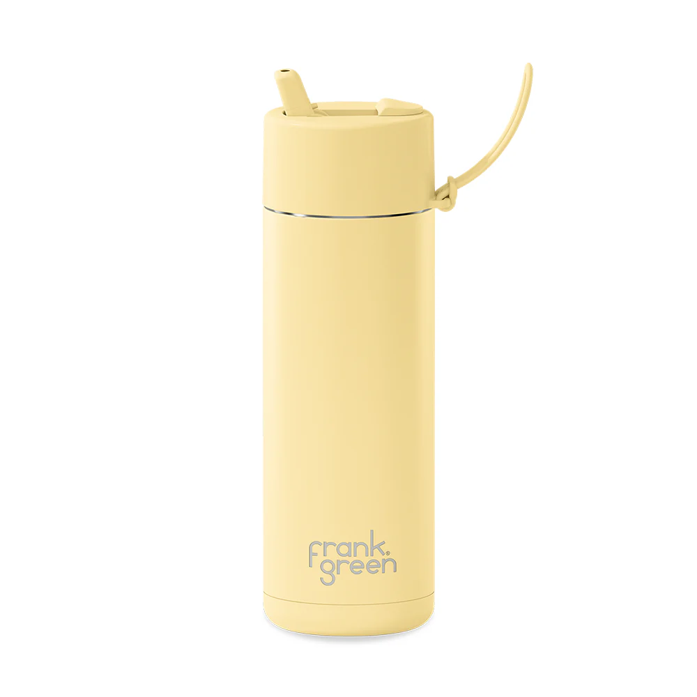 Frank Green Reusable Bottle Flip Straw 20oz Buttermilk