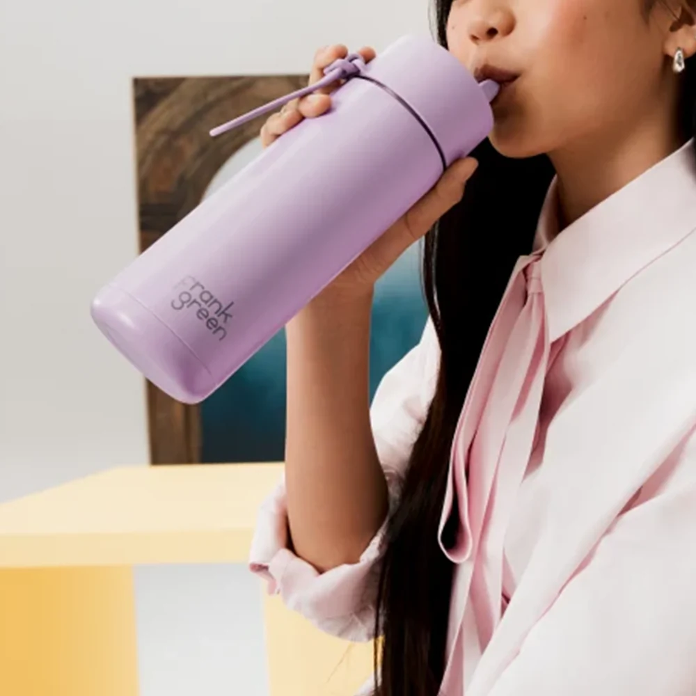 Frank Green Reusable Bottle Flip Straw 20oz Lilac - Image 2
