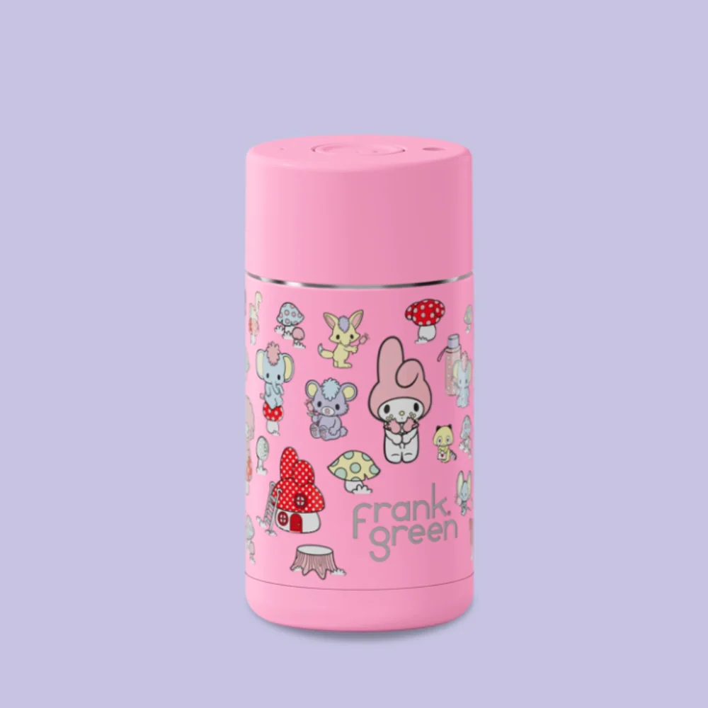 Frank Green x Hello Kitty 12oz Stainless Steel Ceramic Reusable Cup My Melody with Push Button Lid - Image 2