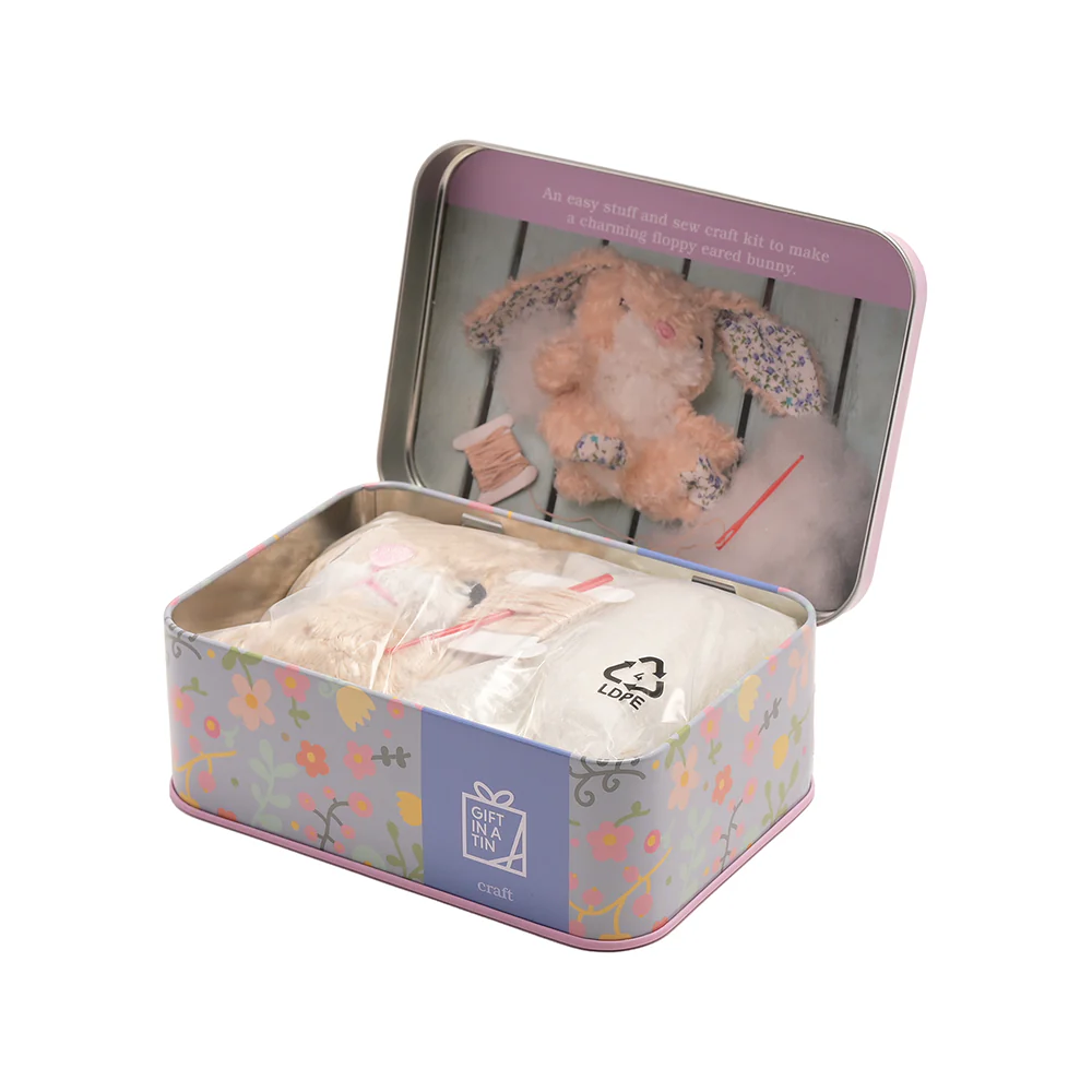 Gift In A Tin Sew Me Up Floral Bunny - Image 3