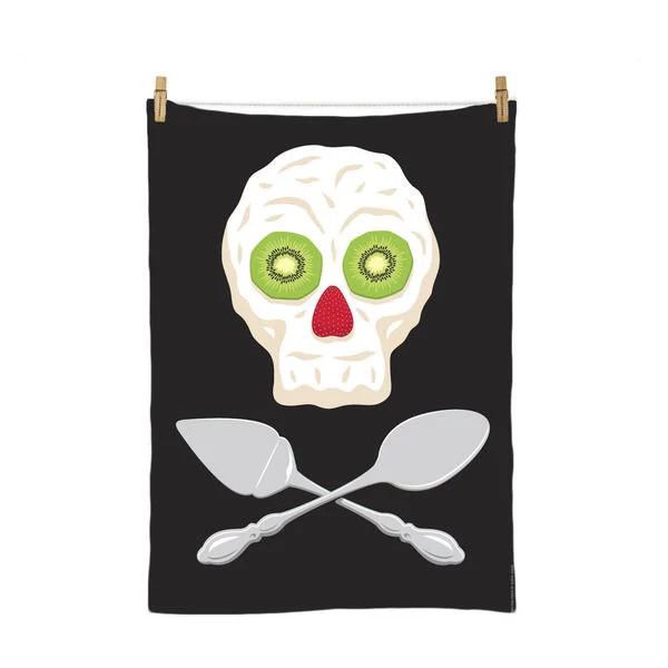 Glenn Jones NZ Tea Towel Pavlova Pirate
