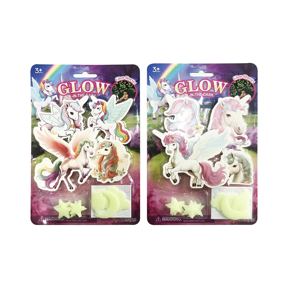 Glow in Dark Unicorns and Stars Wall Stickers Assorted - Image 2