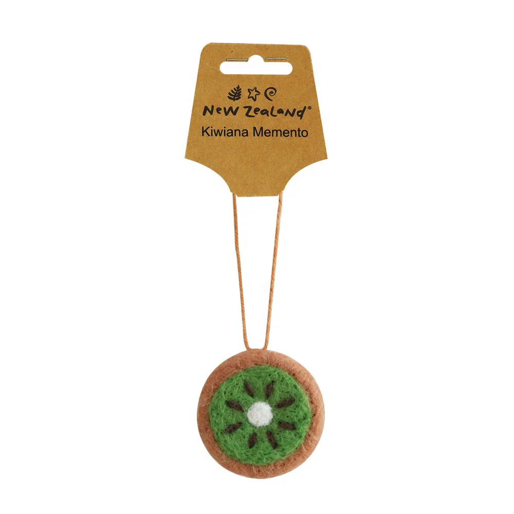 Hanging Wool Ornament Kiwi Fruit