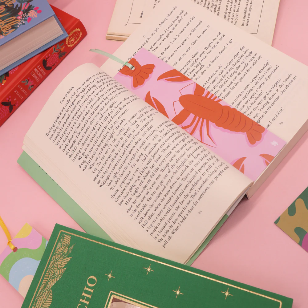 Iko Iko Double Sided Bookmark Lobster Pink/Rust - Image 4