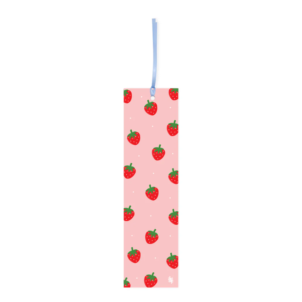 Iko Iko Double Sided Bookmark Strawberries Pink/Blue