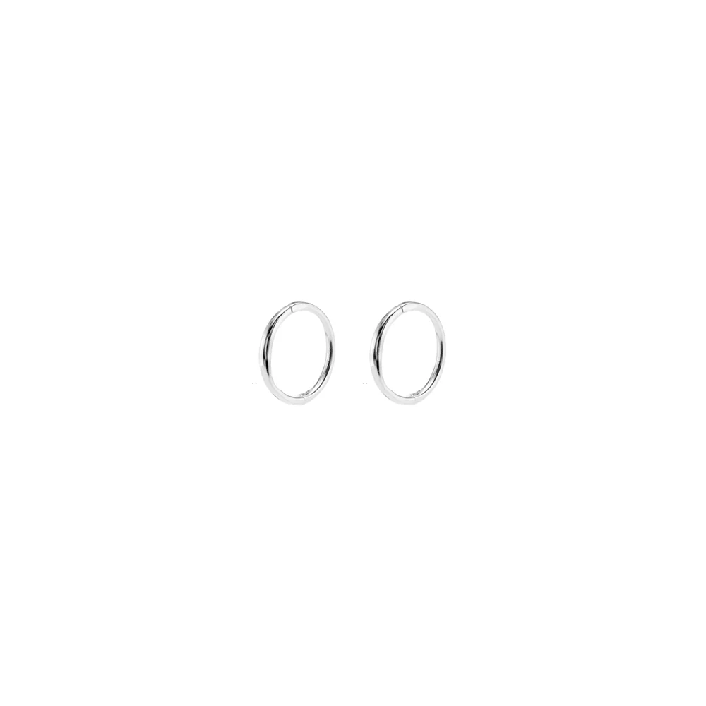 Iko Iko Earrings Hinged Hoop 12mm Silver