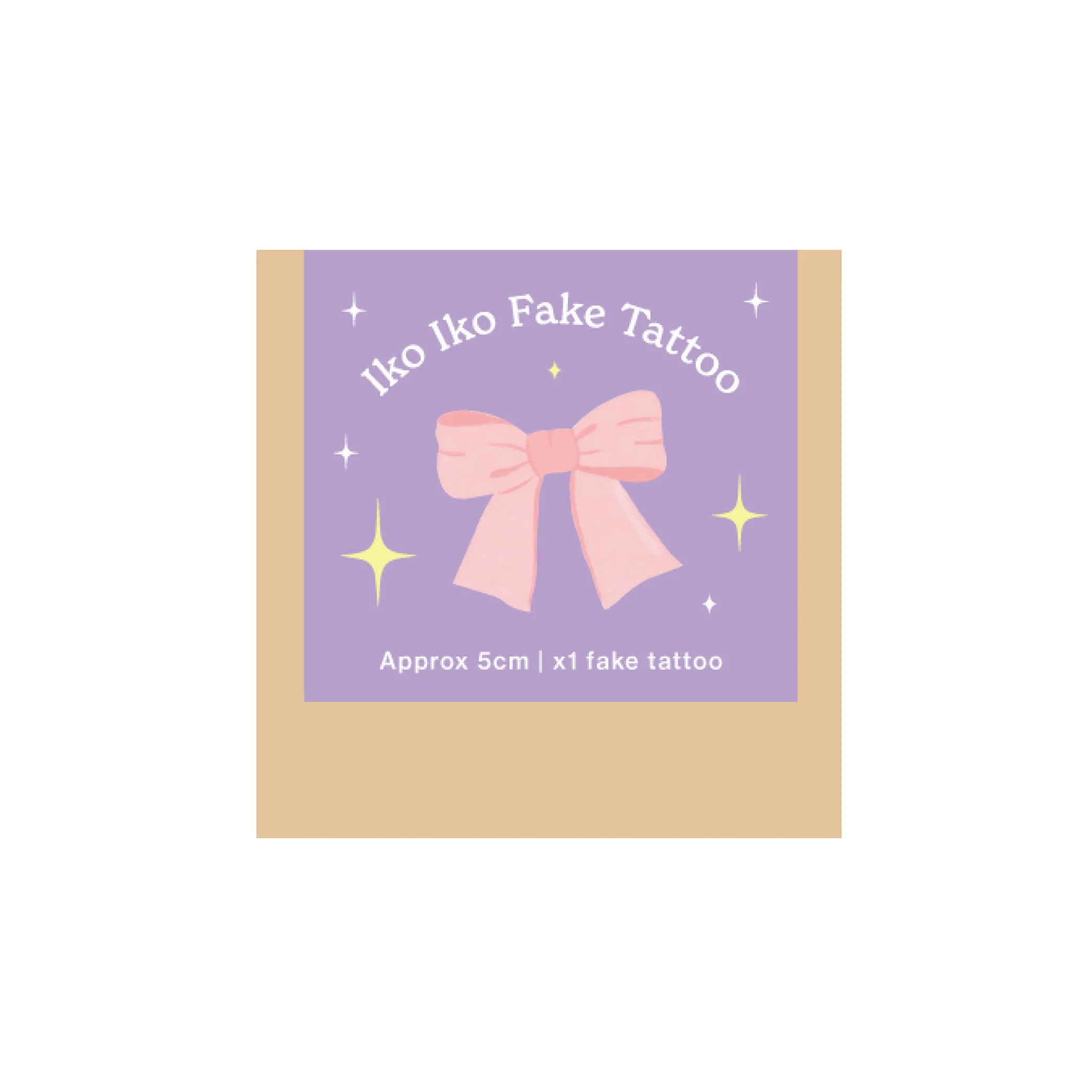 Iko Iko Fake Tattoo Bow Pink