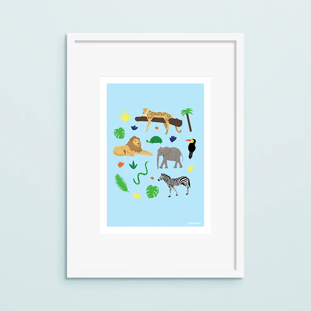 Iko Iko A4 Art Print Safari Animals - Image 2