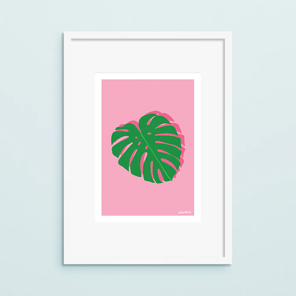Iko Iko A4 Art Print Tropical Monstera Leaf - Image 2