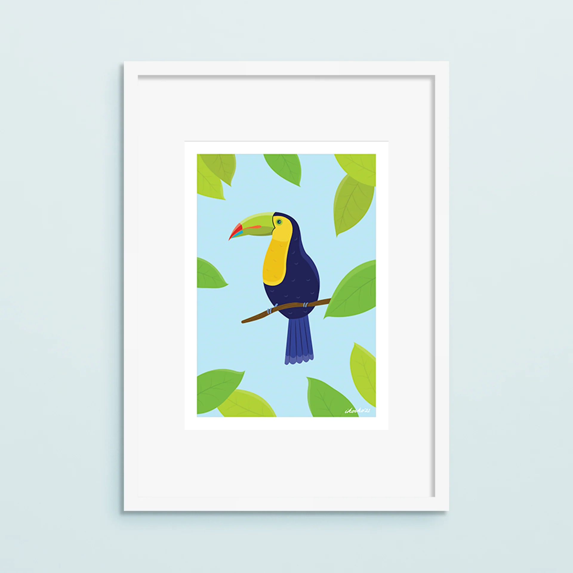 Iko Iko A4 Art Print Tropical Toucan - Image 2