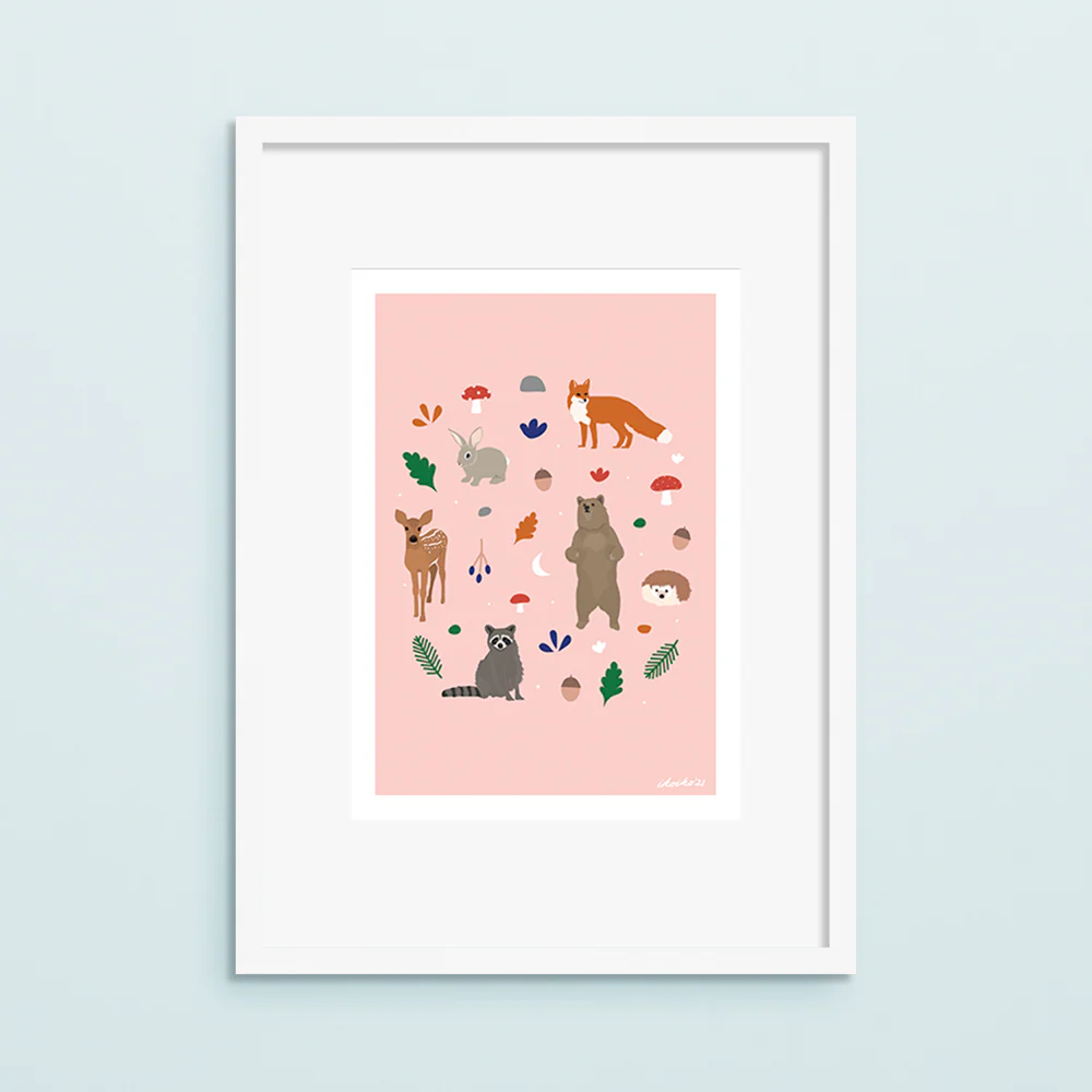 Iko Iko A4 Art Print Woodland Creatures - Image 2