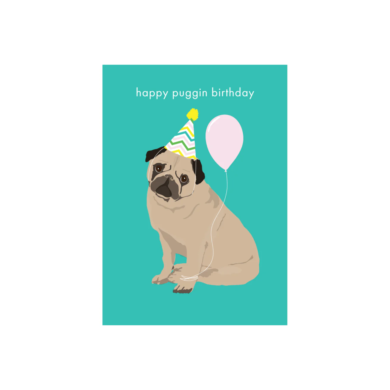 Iko Iko Animal Pun Card Puggin Birthday