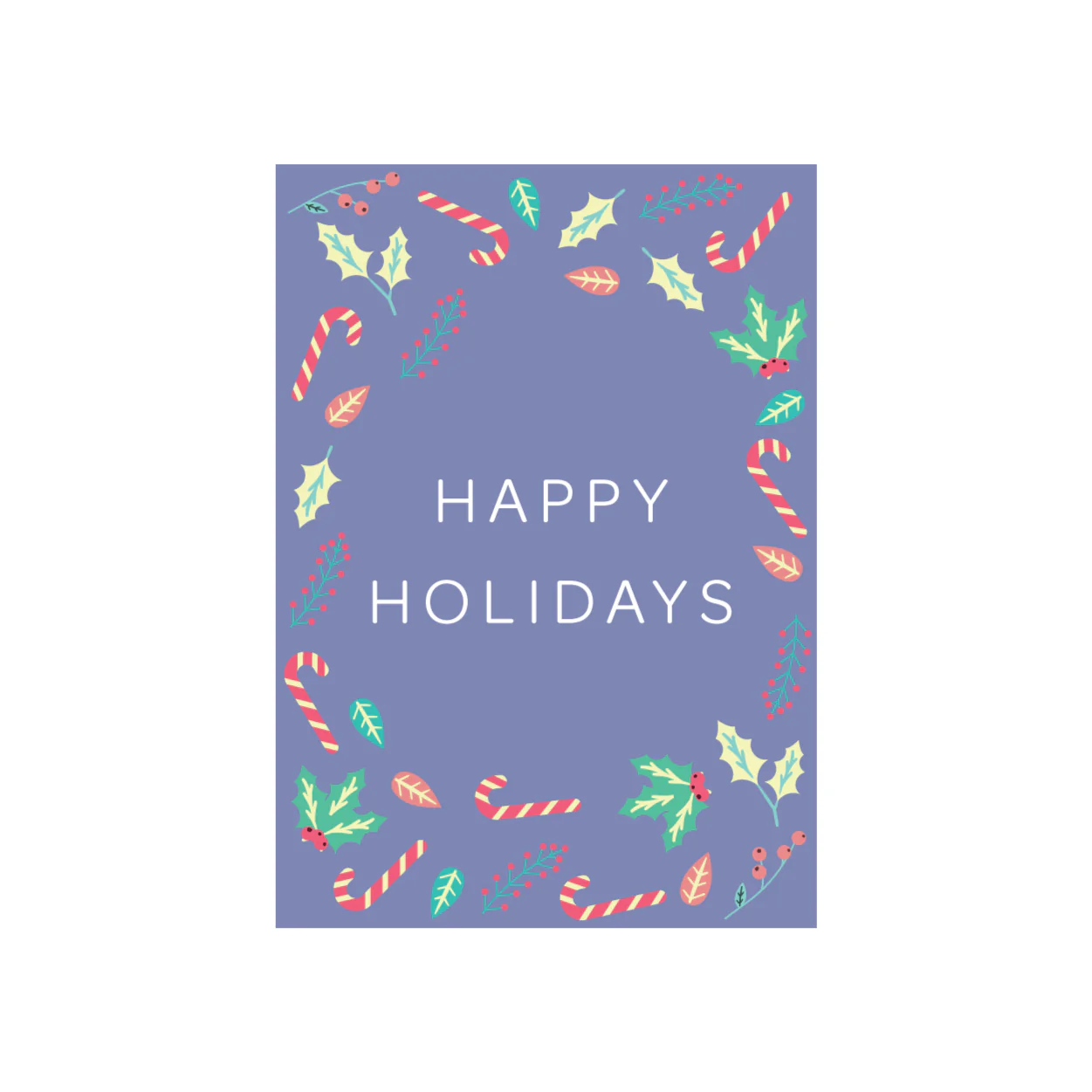 Iko Iko Christmas Card Candy Cane Happy Holidays